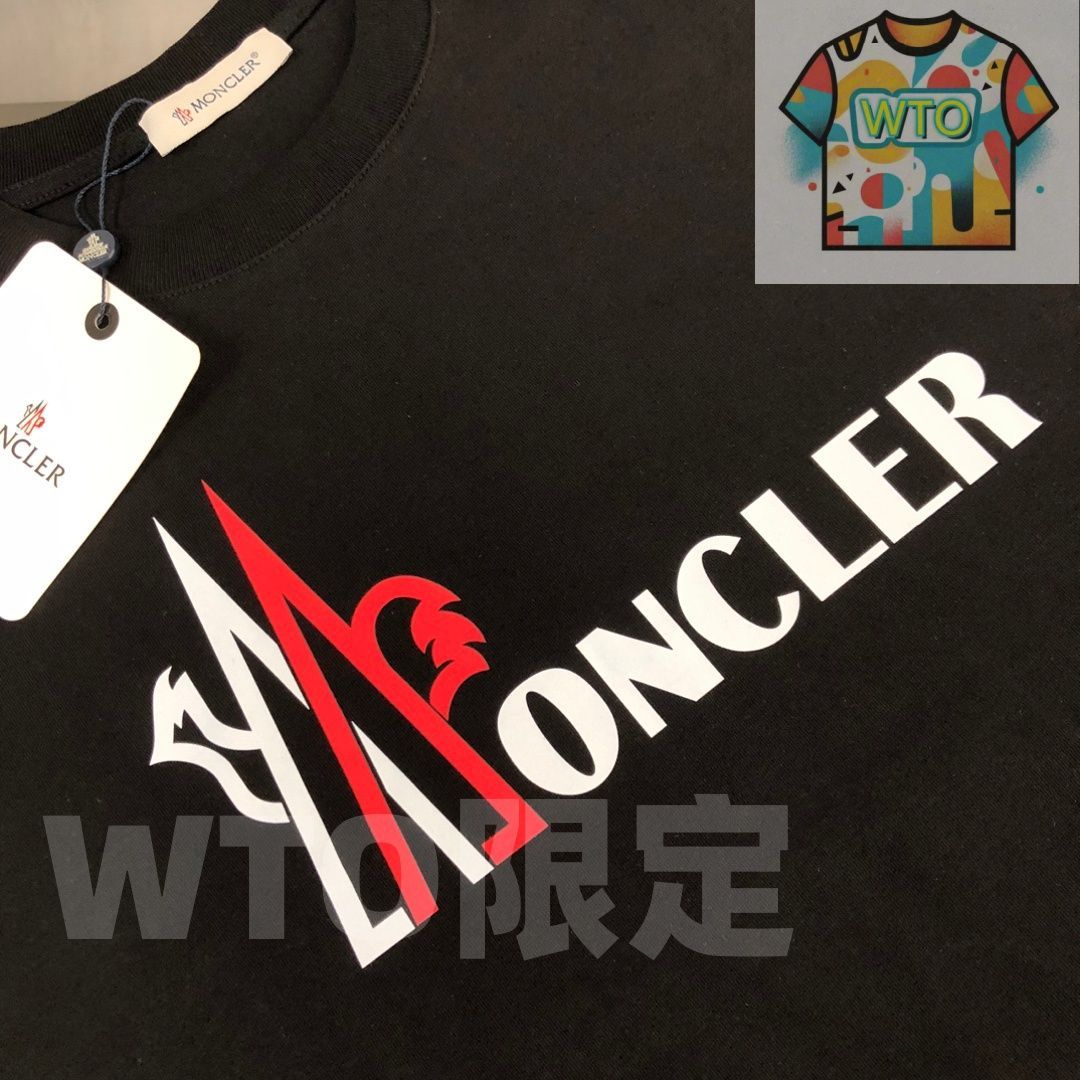 本日限定特価】MONCLER 春夏 カップルTシャツ ブラック/ホワイト