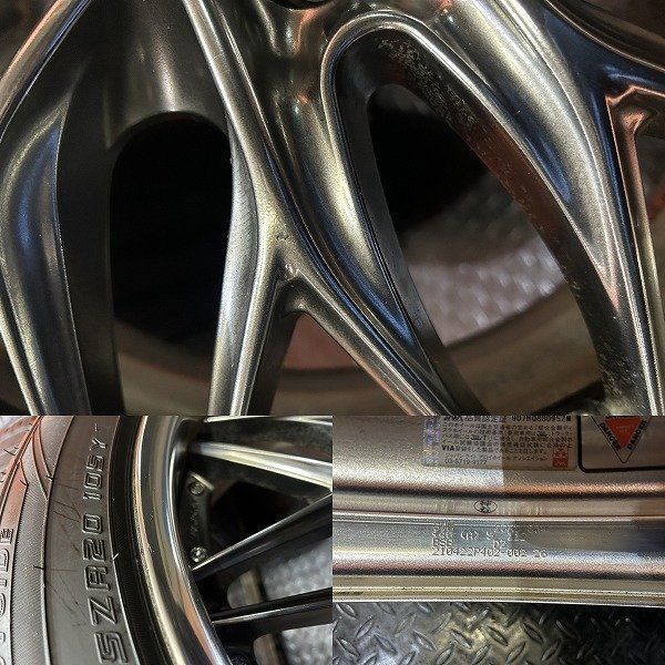 【FALKEN 255/45ZR20】夏タイヤ【WORK シュバート クヴェル 20インチ 9J5HPCD112+40】20年製 バリ溝 ベンツ/GLC audi/Q5等(VTI120) FALKEN 255/45ZR20】夏タイヤ【WORK シュバート クヴェル 20インチ