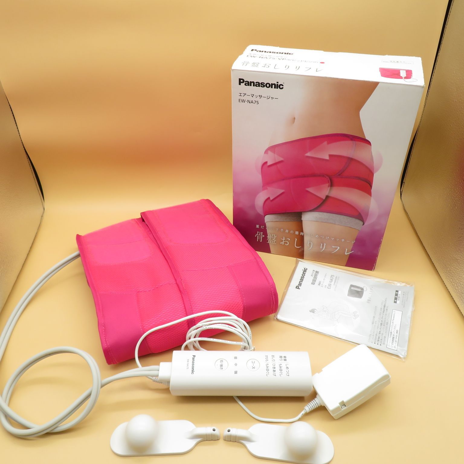 J_ 動作品 ★ パナソニック エアーマッサージャー レッグリフレ 黒 EW-RA96 Panasonic マッサージ器 足先 脚 ひざ 太もも しぼり上げ 美品）panasonicエアマッサージャーEW-RA98温感レッグリフレ