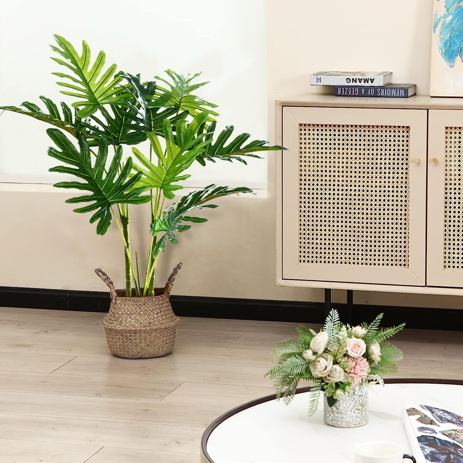 フェイクグリーン 人工観葉植物 現代的な装飾 大型 観葉樹 インテリア 室内 家庭 日よけバルコニー 新築祝い 母の日 父の日 お祭り 大きい モダン 盆栽植物 ギフト 贈り物 引越しのギフト 手入れのいらない 人工樹木 簡単保 RaogtCYU