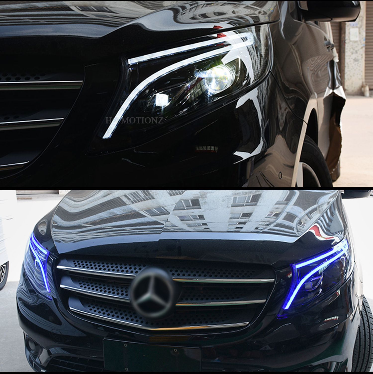 メルセデス ベンツVクラスW447 VITO 16-23モデル流光ターンシグナルヘッドライトアセンブリ 9.23