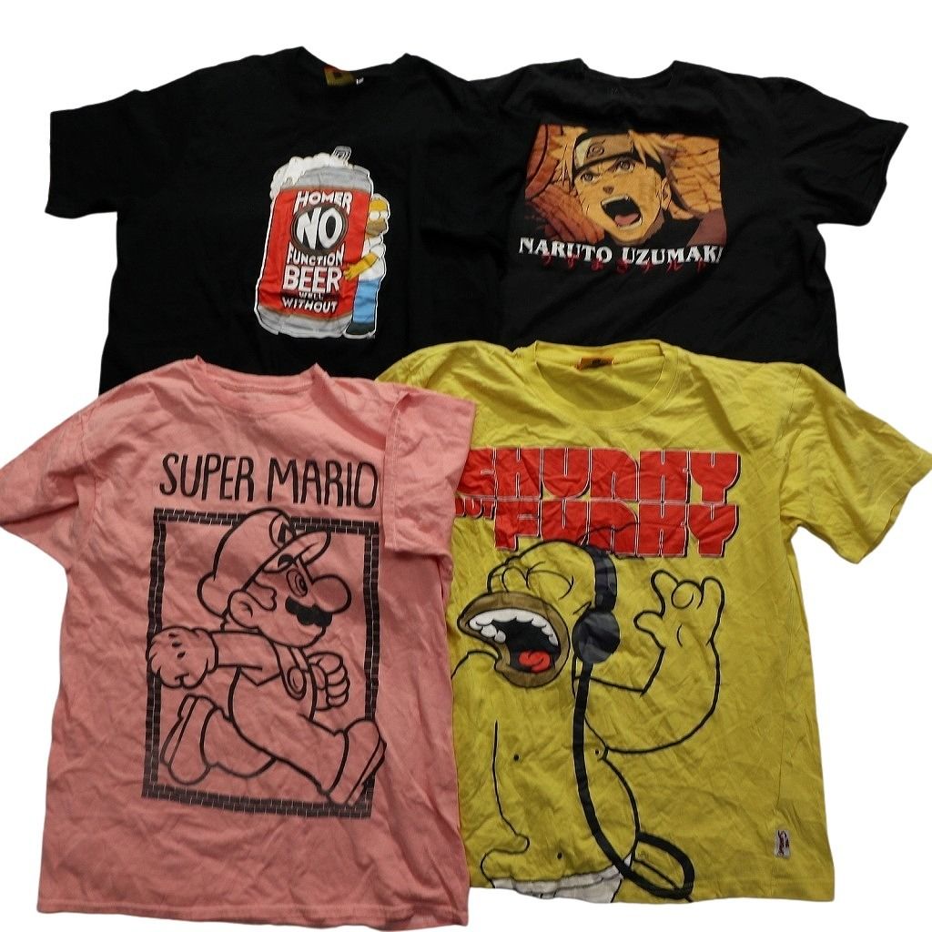 古着卸 まとめ売り キャラクター 半袖Tシャツ 16枚セット (メンズ L