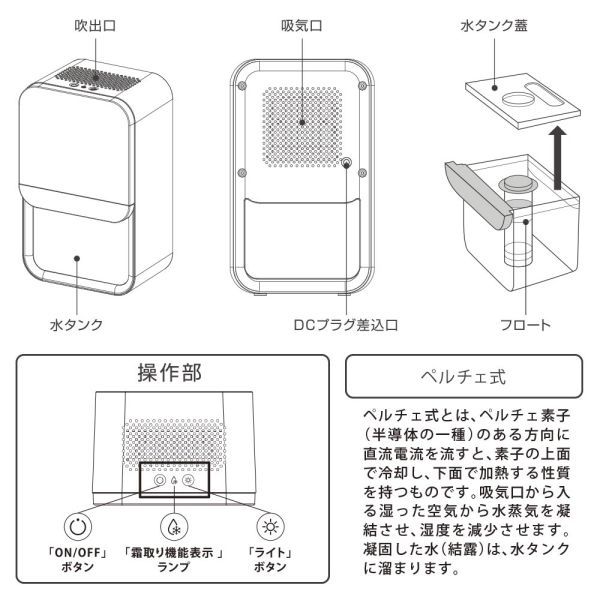 霜取り機能 容量800ml