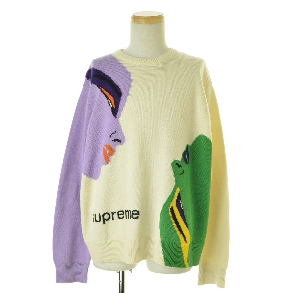 supreme 21AW faces sweater フェイス ニット セーター Supreme Faces Sweater Cream Men\u0027s - FW21 - US