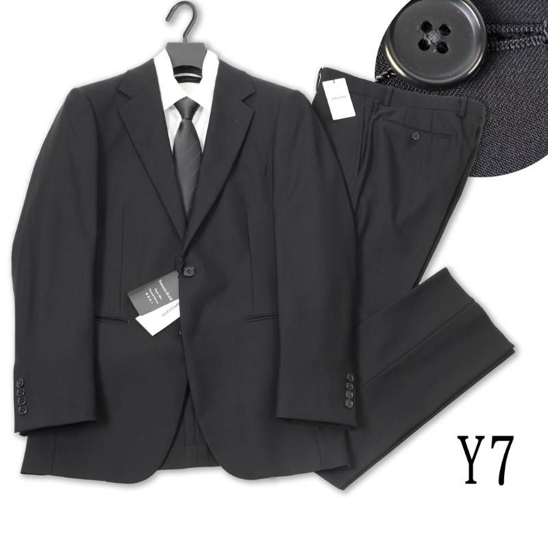 MACKENZIE マッケンジー 礼服 ウールSuper’100 スーツ フォーマル オンワード メンズ ブラックスーツ 喪服 Y7 -742