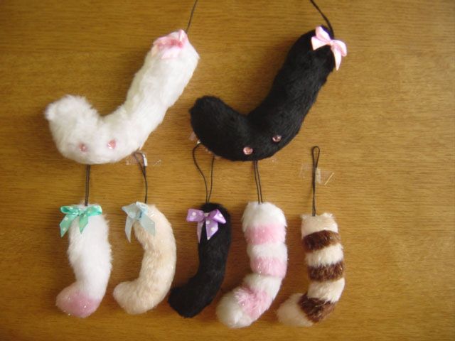 ♯Gpi08GDふさふさにゃんこしっぽストラップ4フルコンプ7種