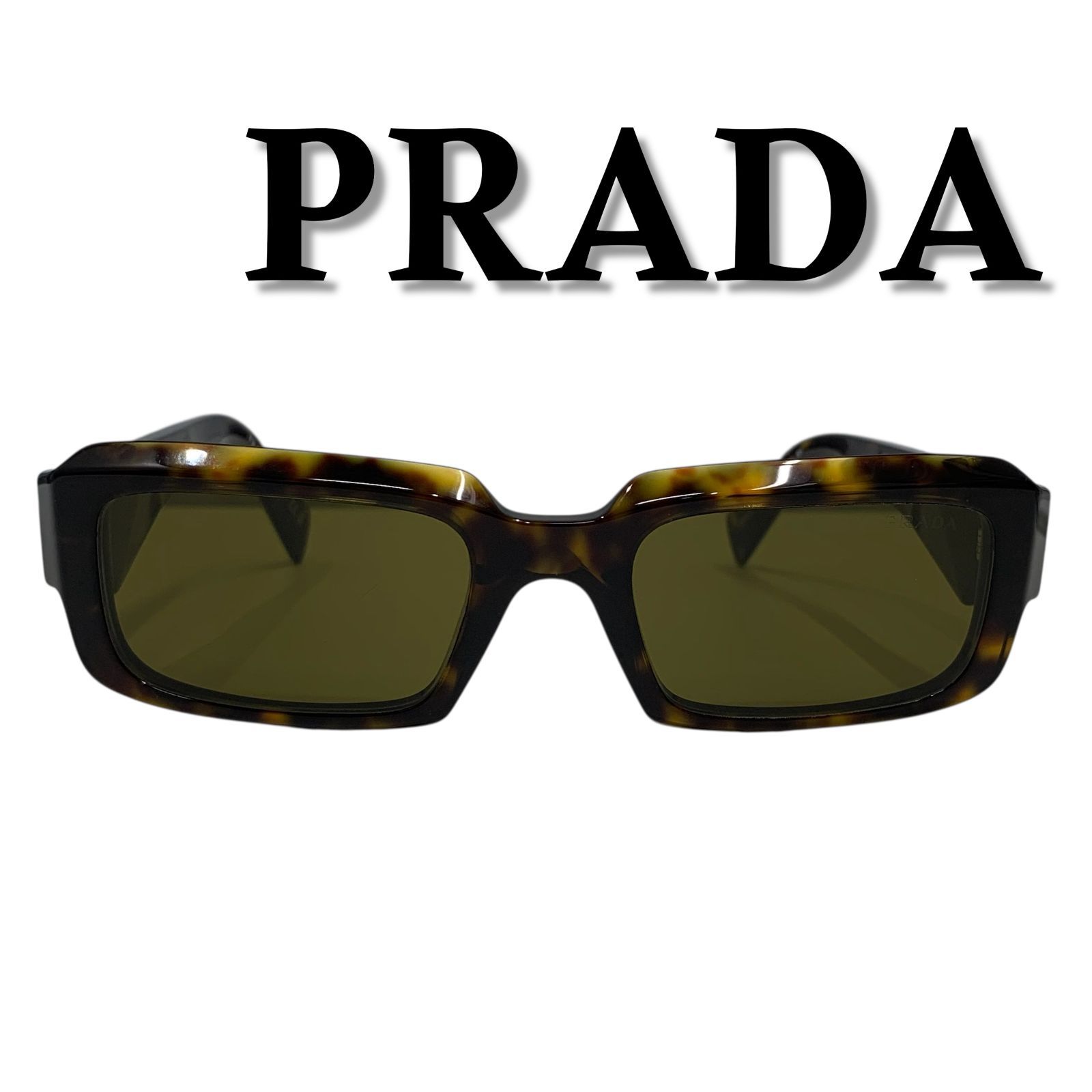 めんぱんさま⭐︎PRADA ラウンド型サングラス ブラック 良品】PRADA プラダ サングラス 19J09Z ダークブラウン べっ甲