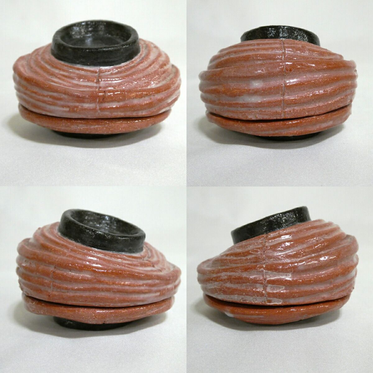 五月☆特売品) 松雲窯 泉喜仙作 大樋焼 提灯 香合 茶道具 (中古 美品