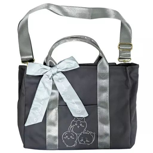バッグ ちいかわ＆ハチワレ＆うさぎ グレー トートバッグ ちいかわ なんか小さくてかわいいやつ×SALON de RUBAN