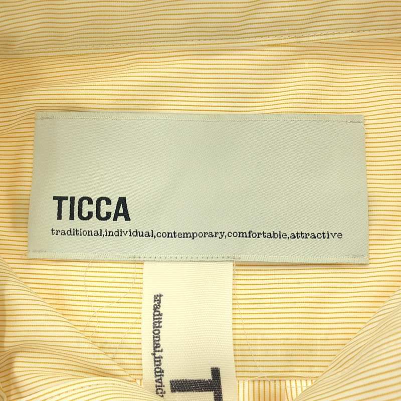 【G】TICCA ストライプ柄 オーバーサイズ長袖シャツ 美品】 TICCA / ティッカ | ストライプ オーバーサイズシャツ