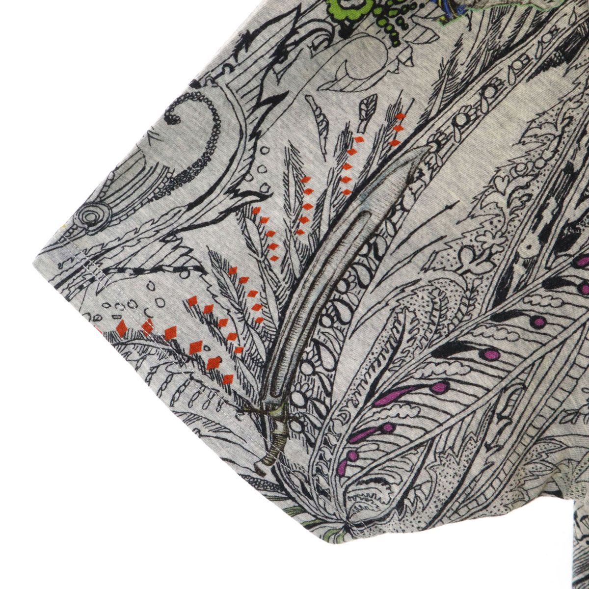 ETRO エトロ イタリア製 総柄 半袖 Tシャツ XXL グレー ビッグ