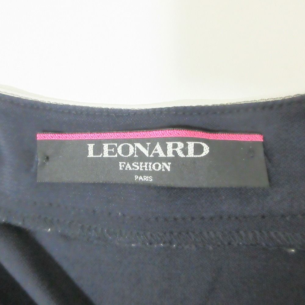 美品 LEONARD レオナール カンカン フラワープリントトリム ショート  