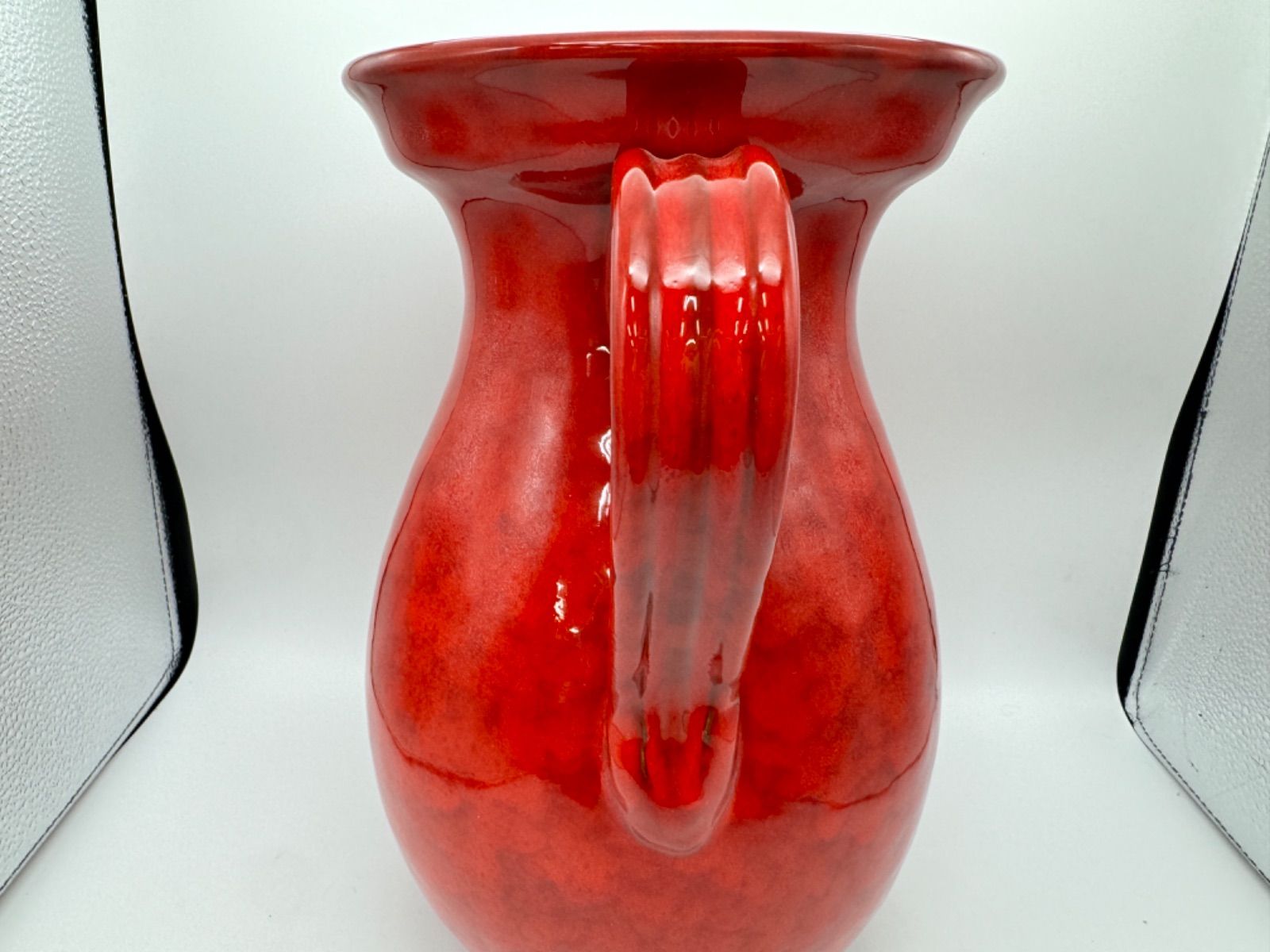 花瓶 イタリア製 サルデリ イタリアンレッド 赤 花器 陶器製 フラワー