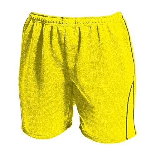 【新品・5営業日で発送】ウンドウ(Wundou) ウィメンズバレーボールパンツ　Ｐ－１６９０Ｊ　黄ｘＤグレー（９３）　サイズ：１１０