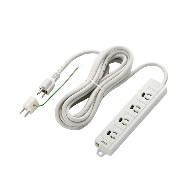 (まとめ) エレコム EU RoHS指令準拠マグネット付抜け止めタップ 3P・4個口 5.0m T-ECOH3450NM 1個 【×5セット】