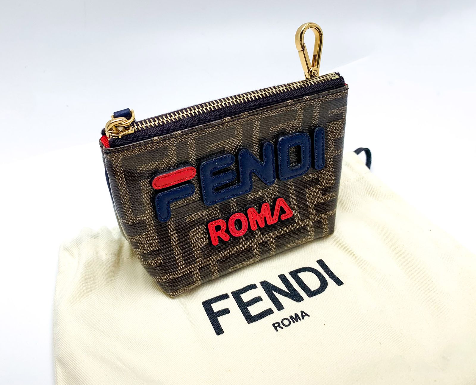 【美品】FENDI フェンディ　ポーチ　FIRA コラボ　7N0097 レア 美品】 FENDI フェンディ ポーチ FIRA コラボ 7N0097 レア