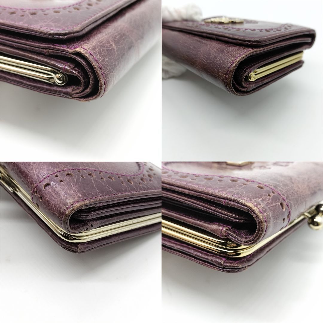 アナスイ 三つ折り財布 がま口 バタフイ ANNA SUI 財布 パープル アナスイ 三つ折り財布 がま口 バタフイ ANNA SUI 財布 パープル