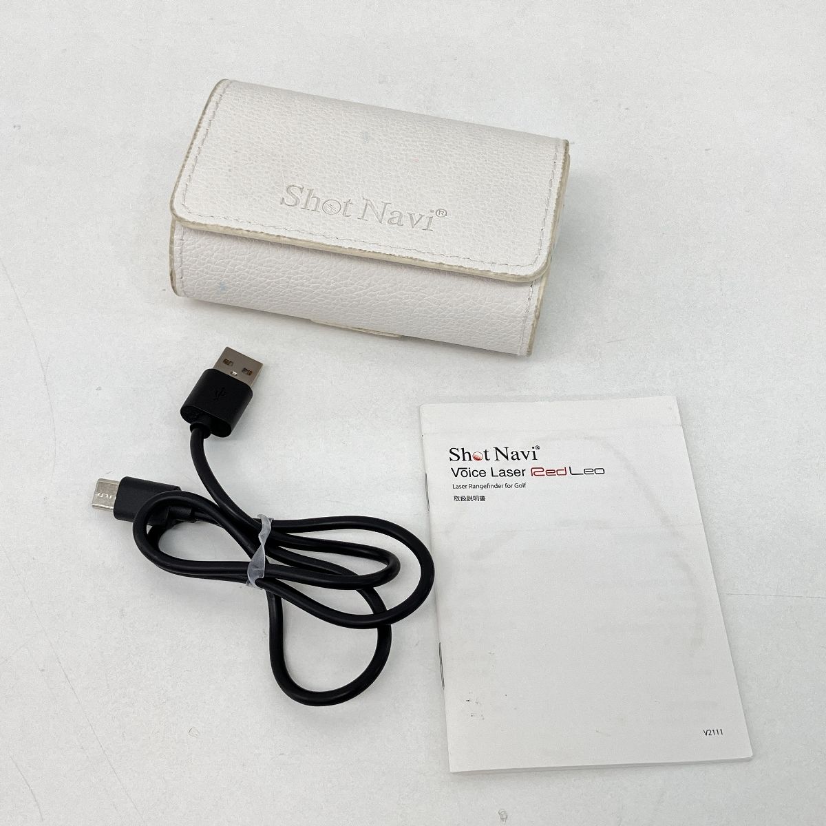 ショットナビ　ボイスレーザーレッドレオ　白　中古 中古品 ショットナビ レーザー距離計 Voice Laser Red Leo
