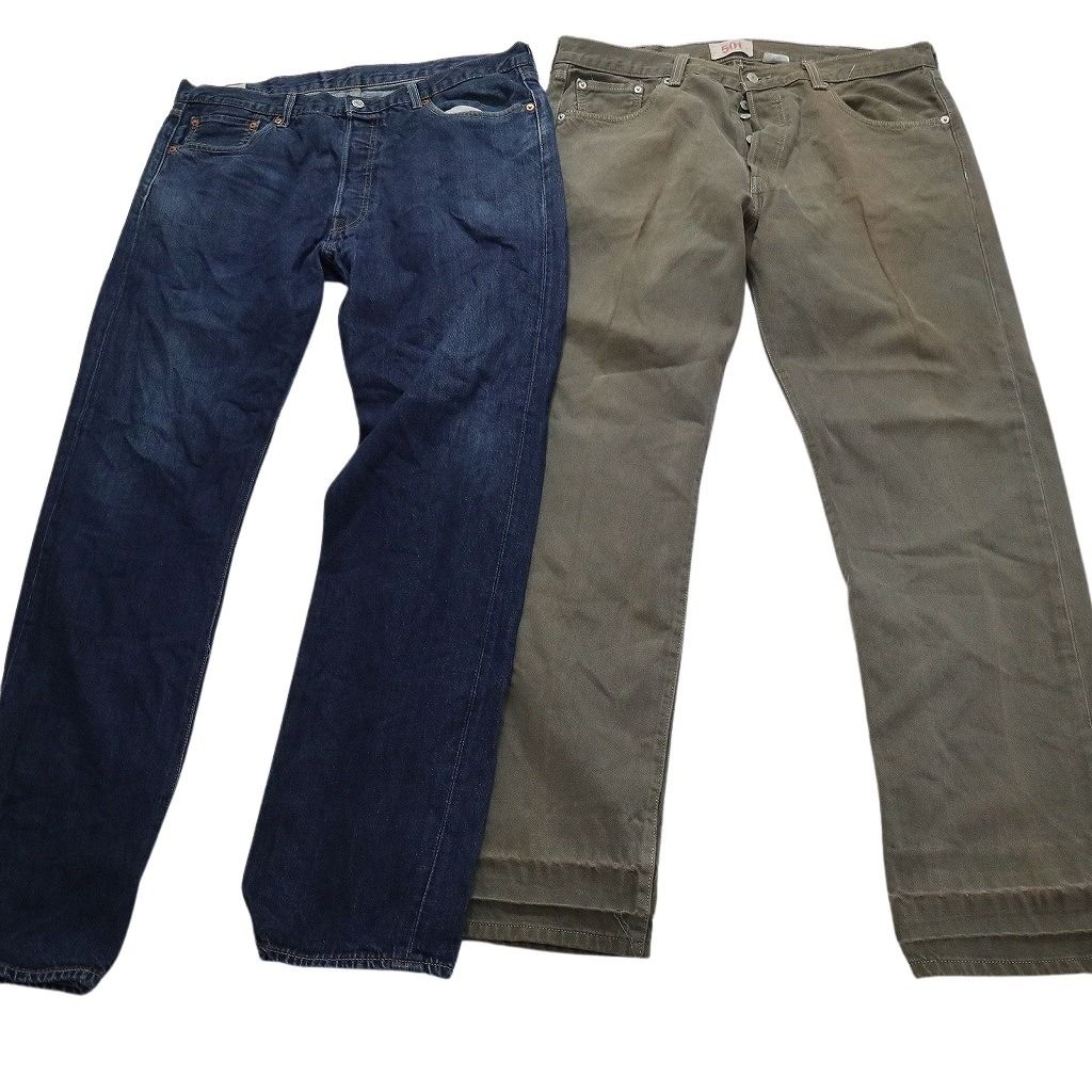 古着卸 リーバイス 501 デニム パンツ 8枚セット メンズ 38 40 インディゴブルー フェード アタリ 古着 NC1316
