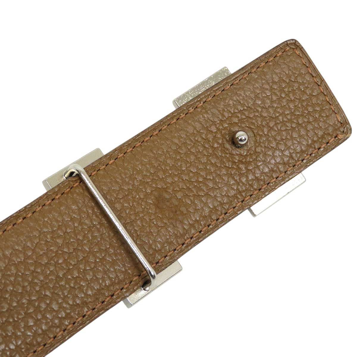 エルメス　メンズ　リバーシブル　ベルト　32mm Hロゴ　美品 80 HERMES 未使用 エルメス ベルトバックル 《H》 & リバーシブル