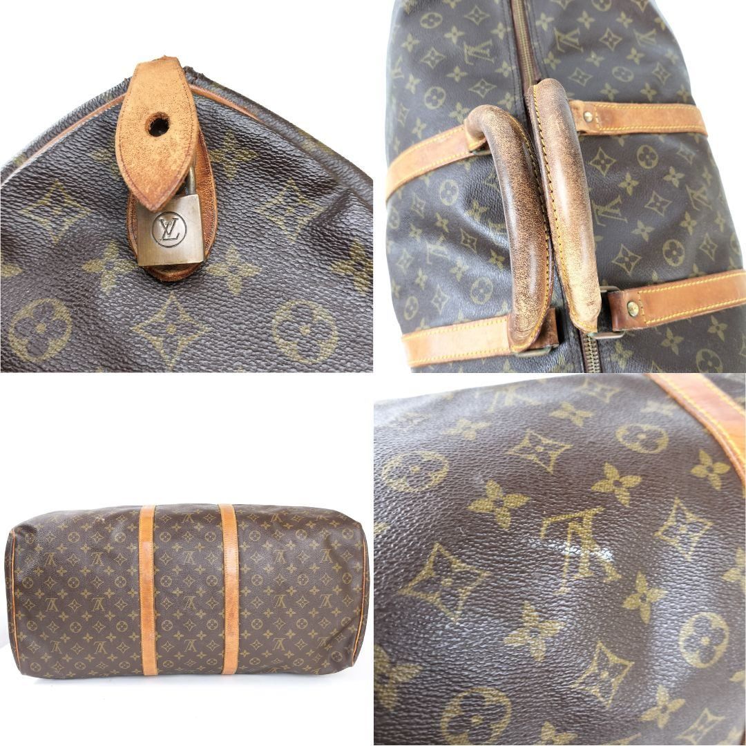 LOUIS VUITTON ルイヴィトン　旧型 キーポル60 ハンドバッグ モノグラム PVC レザー ショルダーバッグ ボストン 大容量　ブラウン