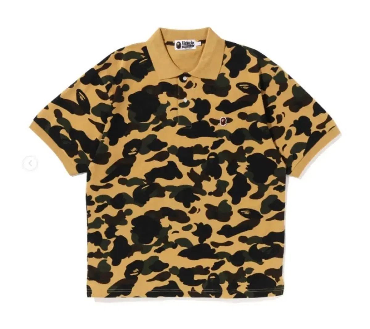A BATHING APE(アベイシングエイプ) 最初の迷彩 ワン ポイント リラックスド フィット ポロTシャツ