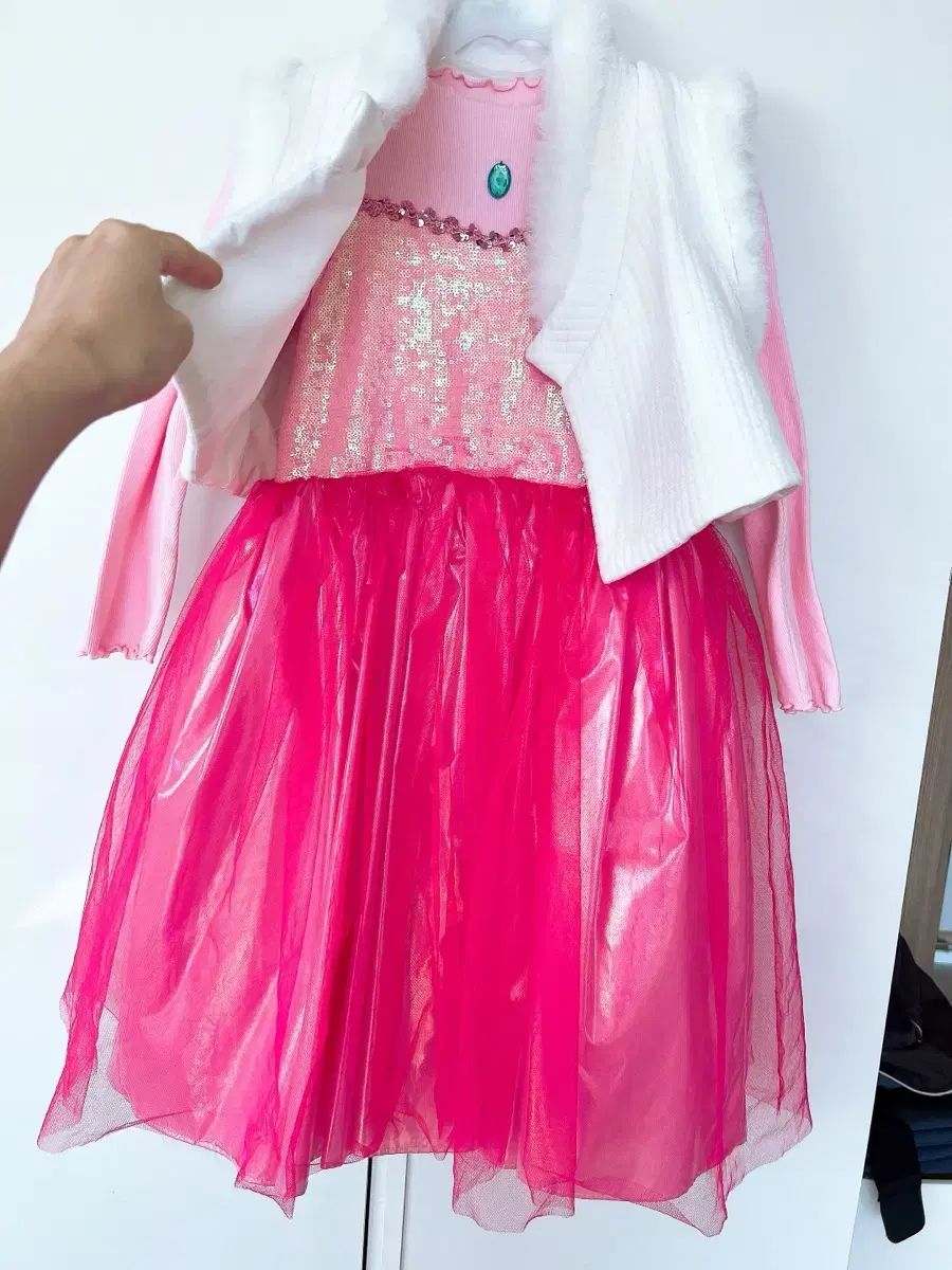  キアン 女児 チュチュドレス ファーキルティングベスト セット L ワンピース フォーマル ドレス スーツ