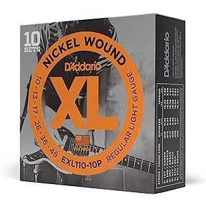 10set入りパック D'Addario ダダリオ エレキギター弦 ニッケル Regular