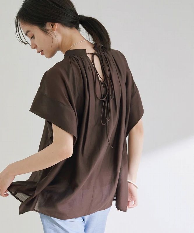 ROPE’ - ROPE&#39;【雑誌掲載】【洗える】前後2WAYフレンチスリーブボウタイブラウス 美品【ROPE' PICNIC 】 2WAYボウタイフレンチスリーブブラウス38