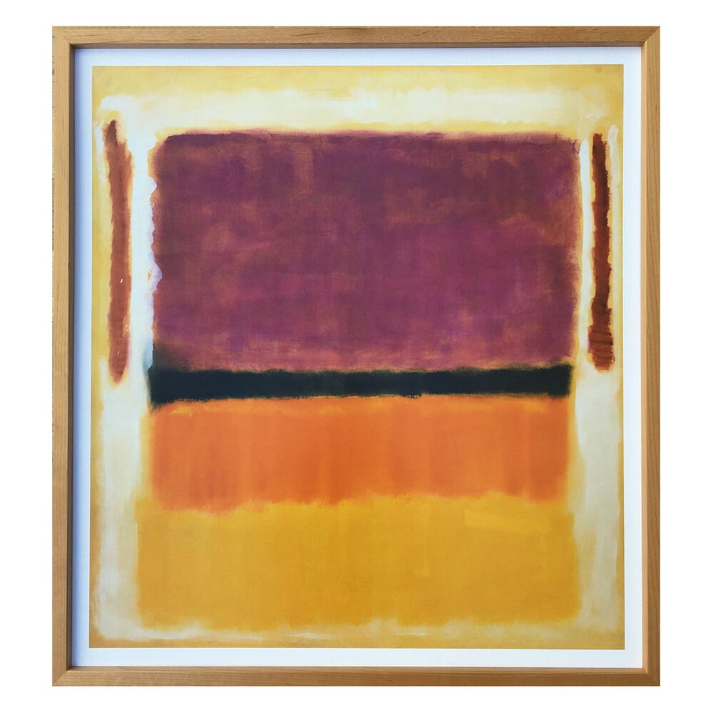 絵画 マーク ロスコ 無題 (白と赤に紫,黒,オレンジ,黄色), 1949