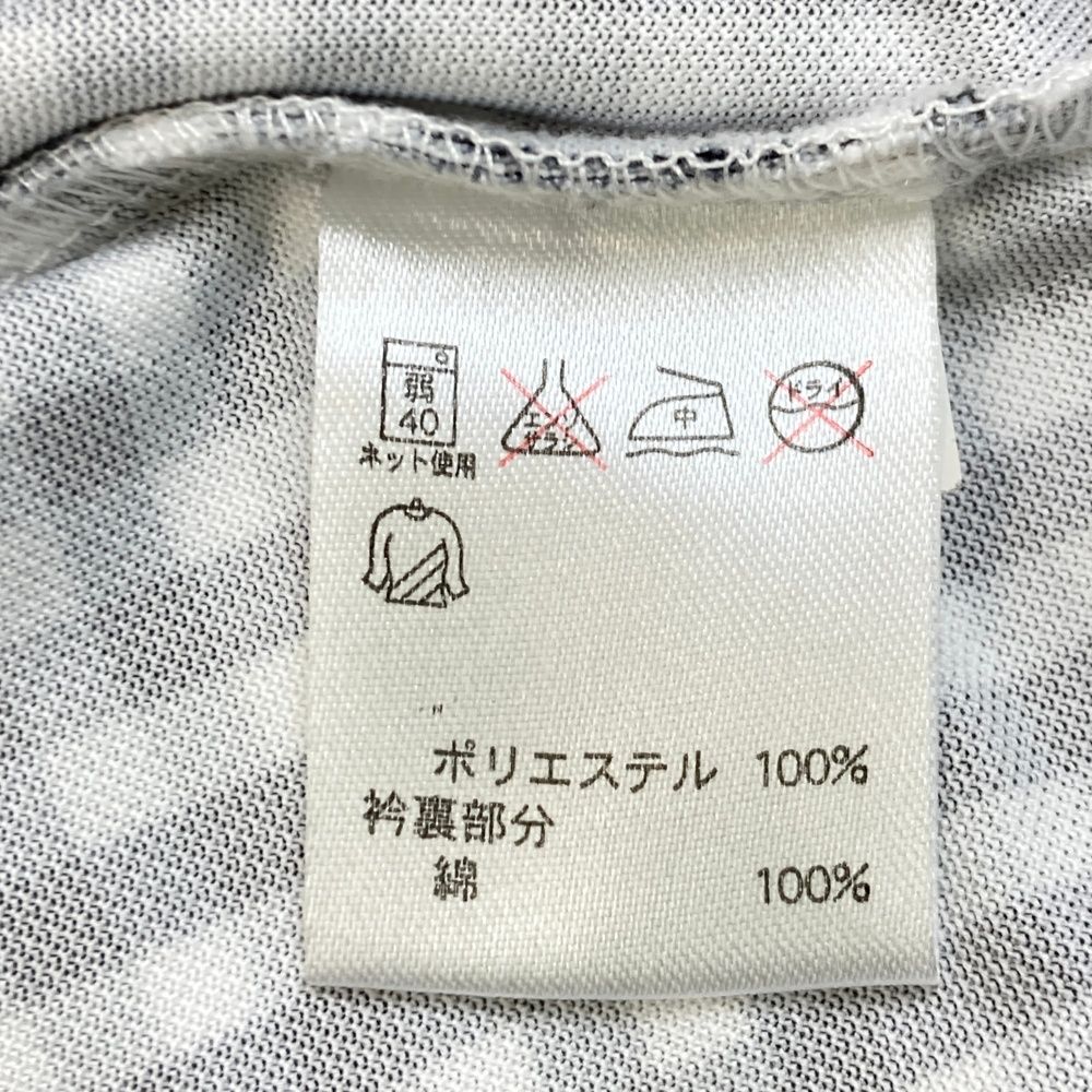 【フィラゴルフ】バイカラー メッシュ ボーダー ゴルフ ワンピース Mグレー×白 フィラゴルフ】バイカラー メッシュ ボーダー ゴルフ ワンピース