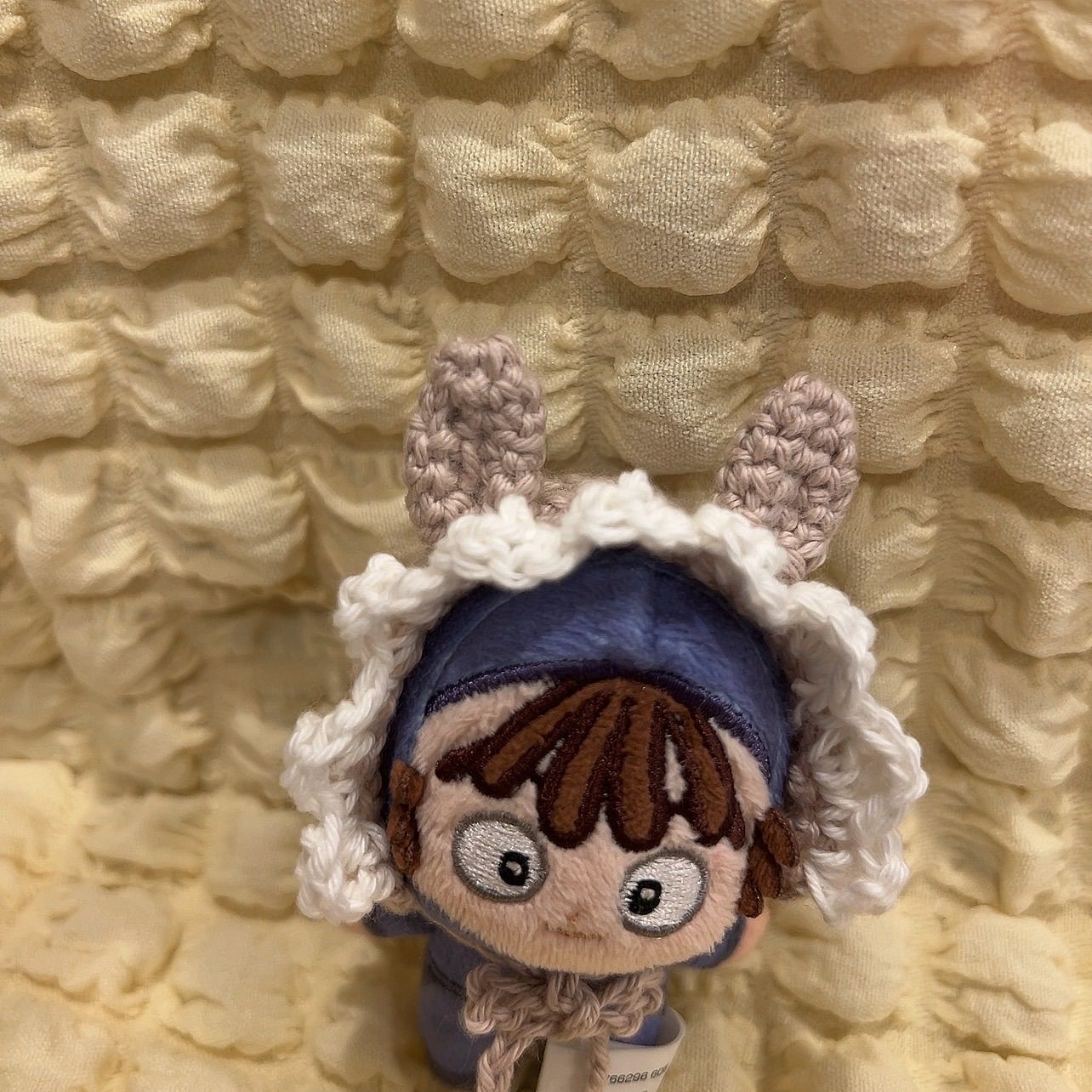 8㎝ ほわぬい ぬい服 ぬいぐるみ 着ぐるみ ひつじボンネット 白 4