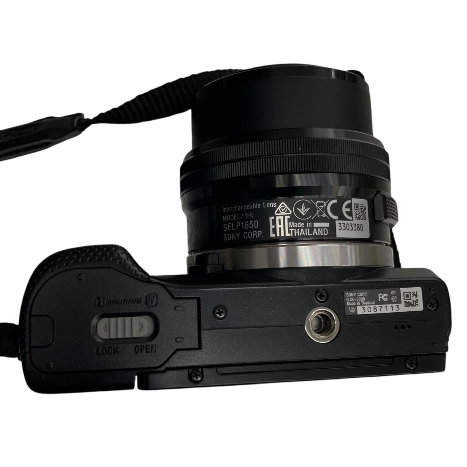 186000 現状品 SONY ソニー デジタル一眼レフカメラ SELP1650 α5000 E