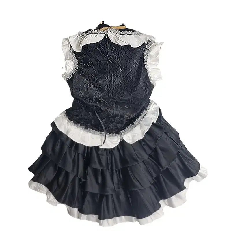 ♥品 BODYLINE ブラック メイド コスチューム セット トップス+スカート