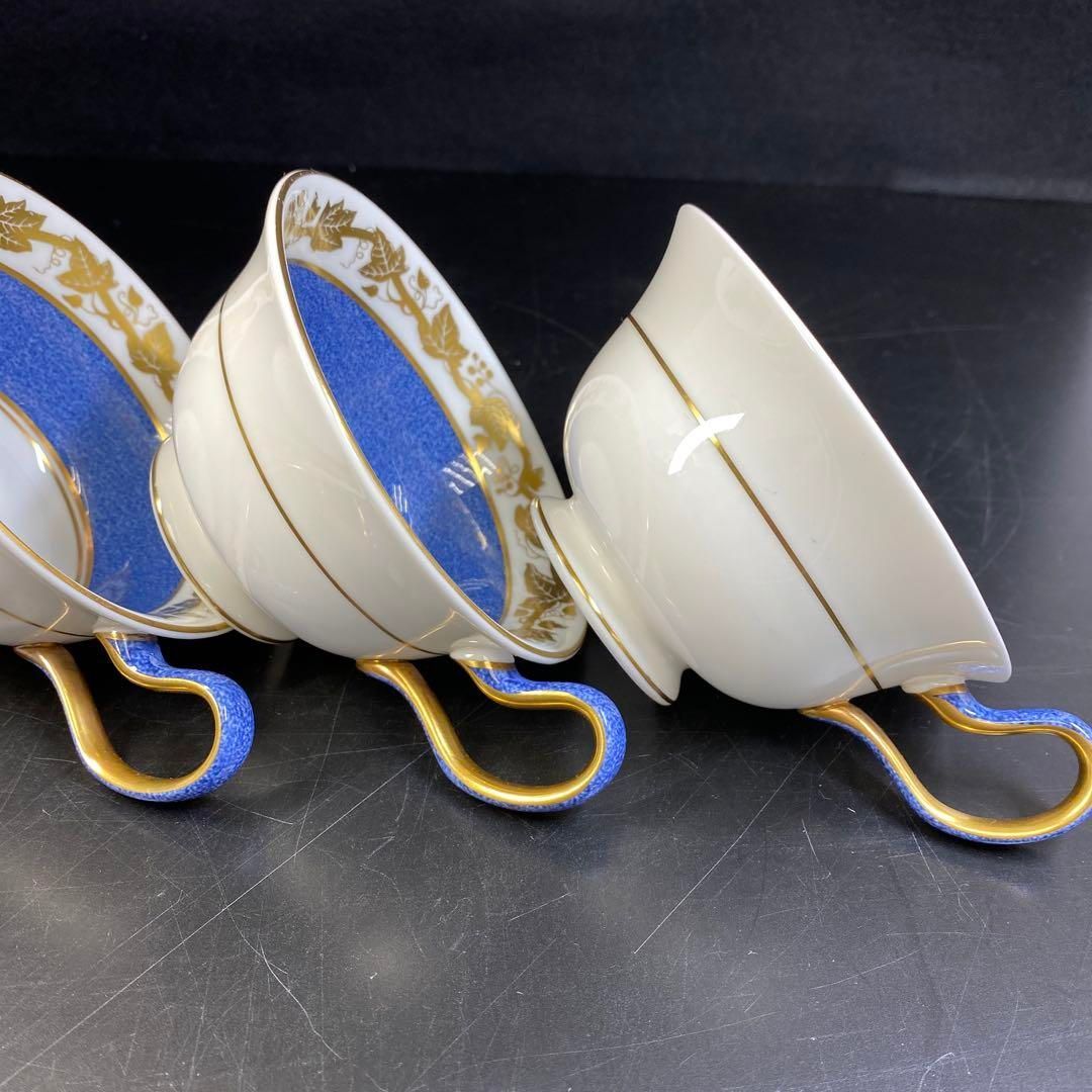 ウェッジウッド ホワイトホールパウダーブルーカップ＆ソーサー5客