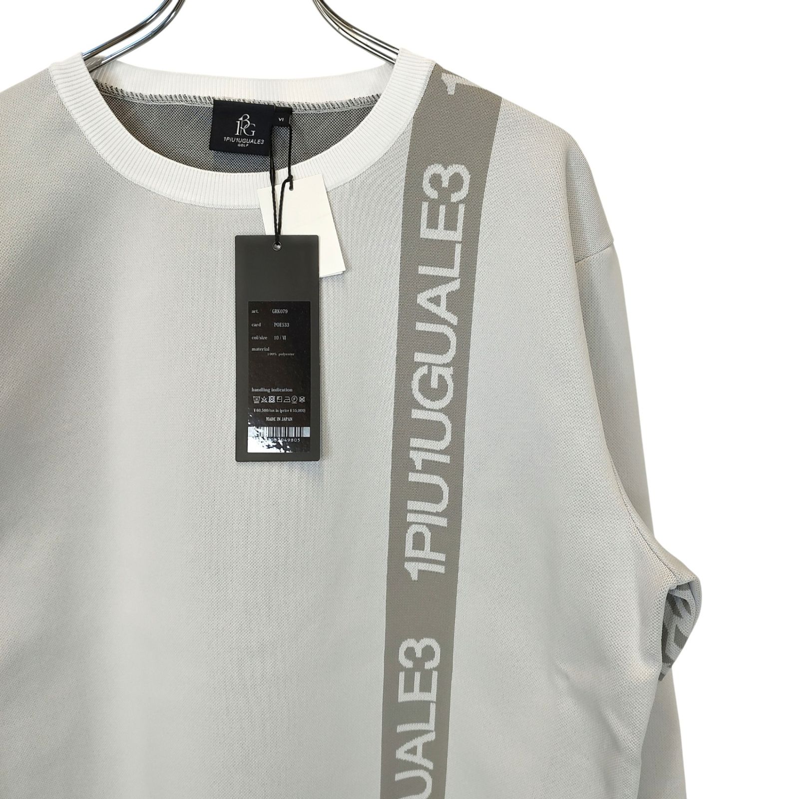 2025新作品質、保証特価！ 1PIU1UGUALE3 GOLF ウノピゥウノウグァーレトレ ゴルフ 113 GOLF COMBINATION CREW ニット セーター GRK079 POE533 6 XL ホワイト系 メンズ