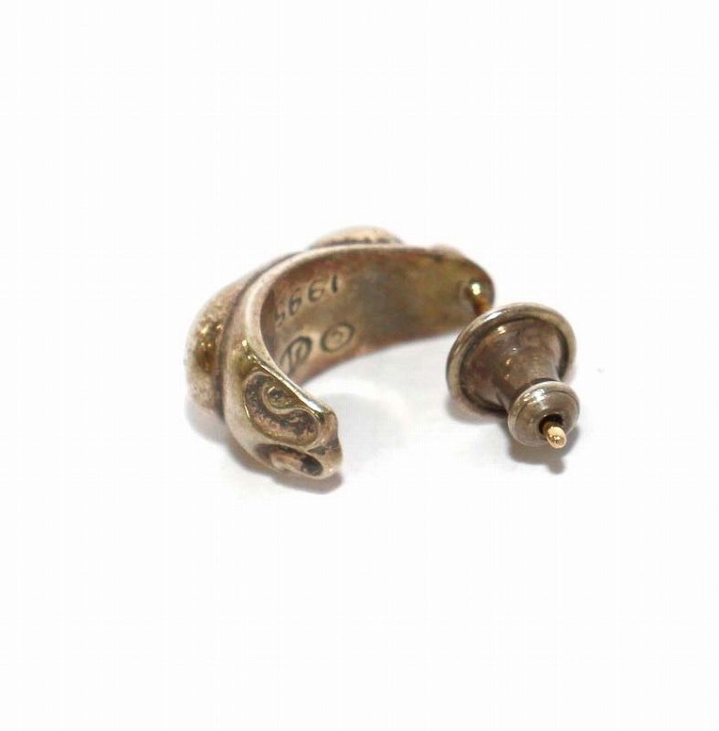 CHROME HEARTS Carved Tear Drop ピアス クロムハーツカーブティアドロップイヤリング（ピアス）|クロム