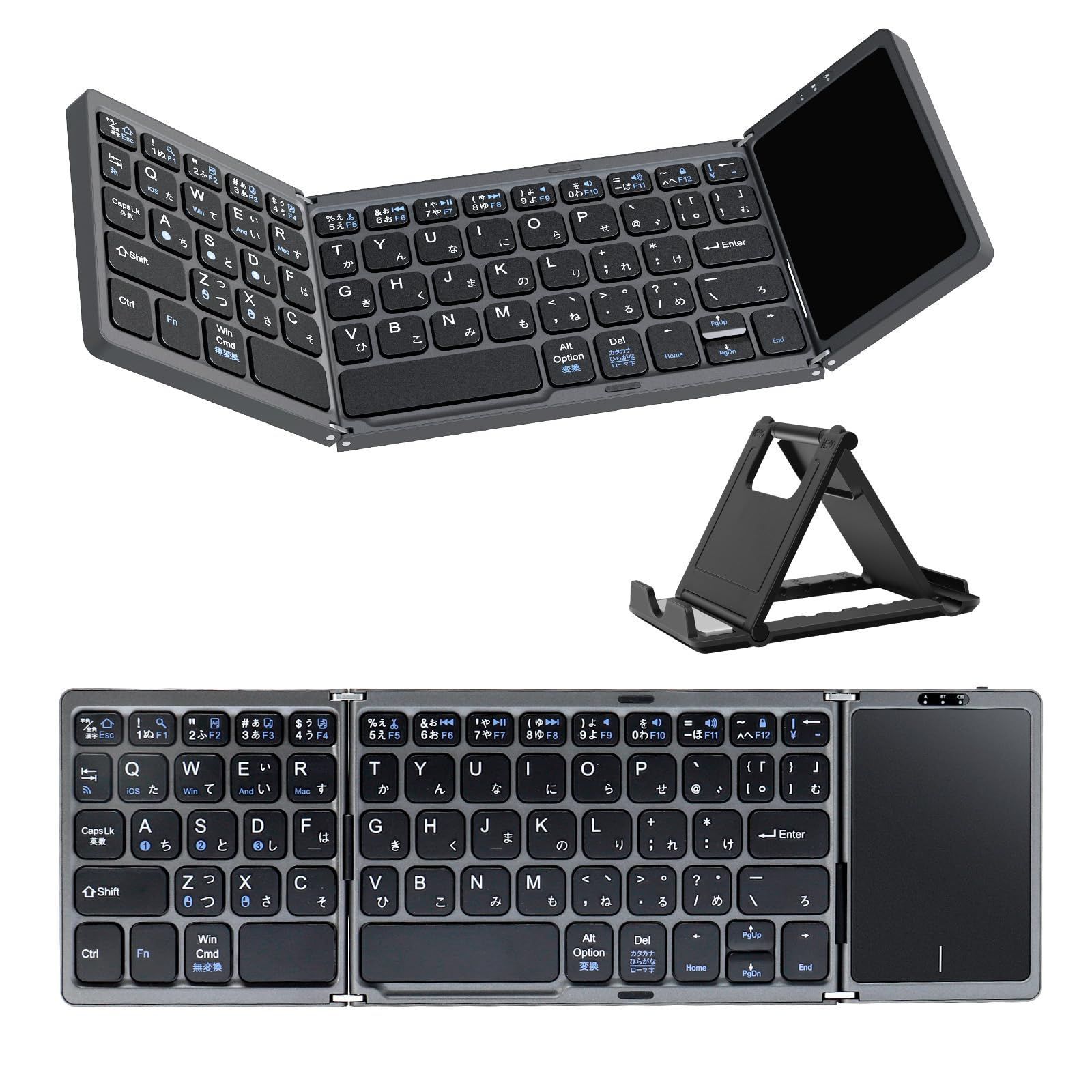 iOS Mac Windows 対応 ワンタッチ切替接続 Type-C充電式 3台デイバイス登録 ブルートゥース かな入力 キーボード キーボード キーボード iPad 日本語配列 ノートPC タッチパッド搭載 パソコン ワイヤ
