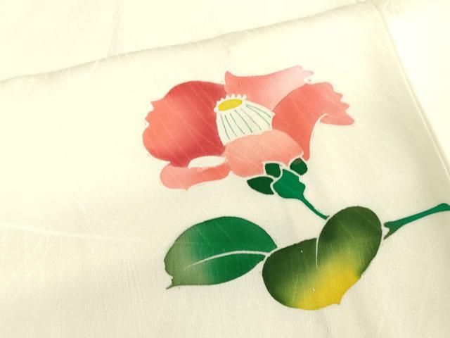 平和屋着物▽上質な小紋　単衣　椿　正絹　逸品　DAAU3994du 平和屋着物▽上質な小紋 単衣 椿 正絹 逸品 DAAU3994du - メルカリ