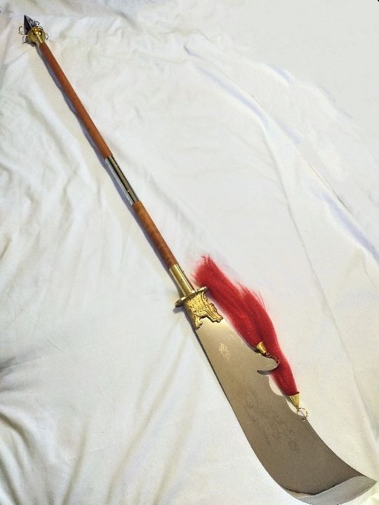 中国武術　錘　ステンレス製② 青龍偃月刀 約2m 軟質ステンレス刀身 総金属仕様 長器械シリーズ