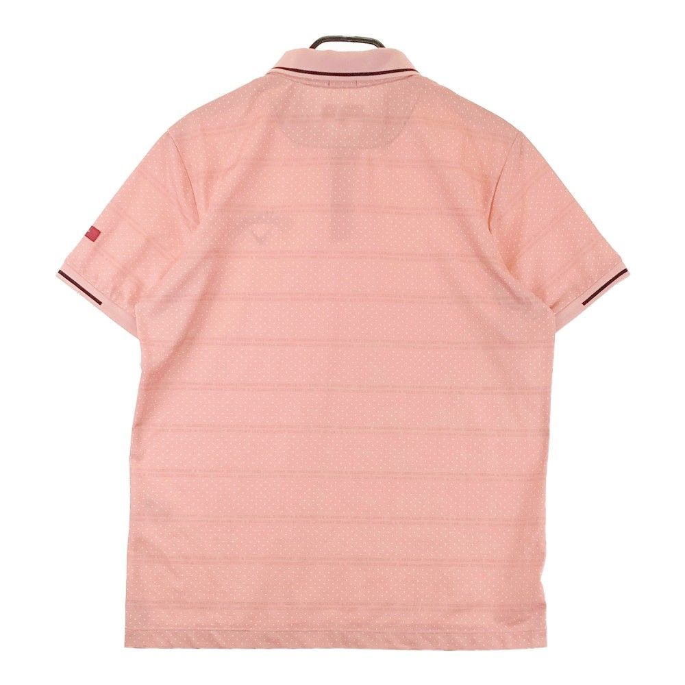 サイズ LL CALLAWAY キャロウェイ レッドレーベル 半袖ポロシャツ ドット ピンク系 240101432472 ゴルフウェア メンズ ストスト