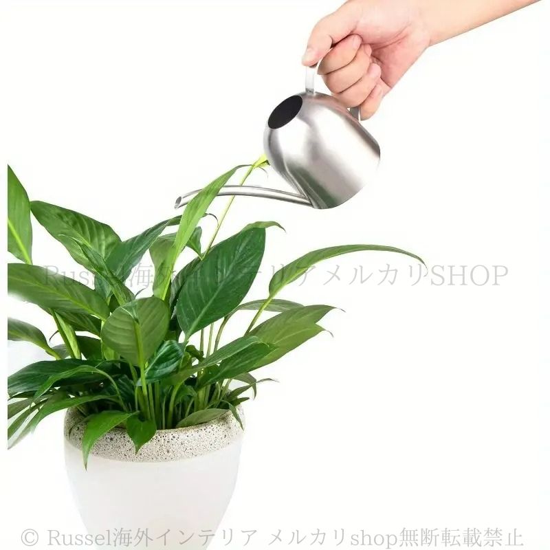 ジョウロ ステンレス シルバー シンプル 450ml シルバー ガーデニング 雑貨 ガーデン雑貨 ガーデンインテリア ガーデン インテリア 庭の装飾 お洒落 おしゃれ 4-7 STEELWINDOWSANDDOORS_COM