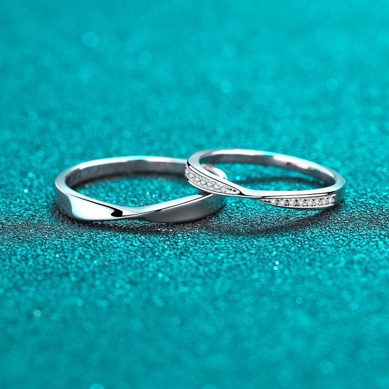 モアサナイトカップルペアリング1ct+2ct 1308 楽天市場】ペアリング カップル リング モアサナイト 純銀製