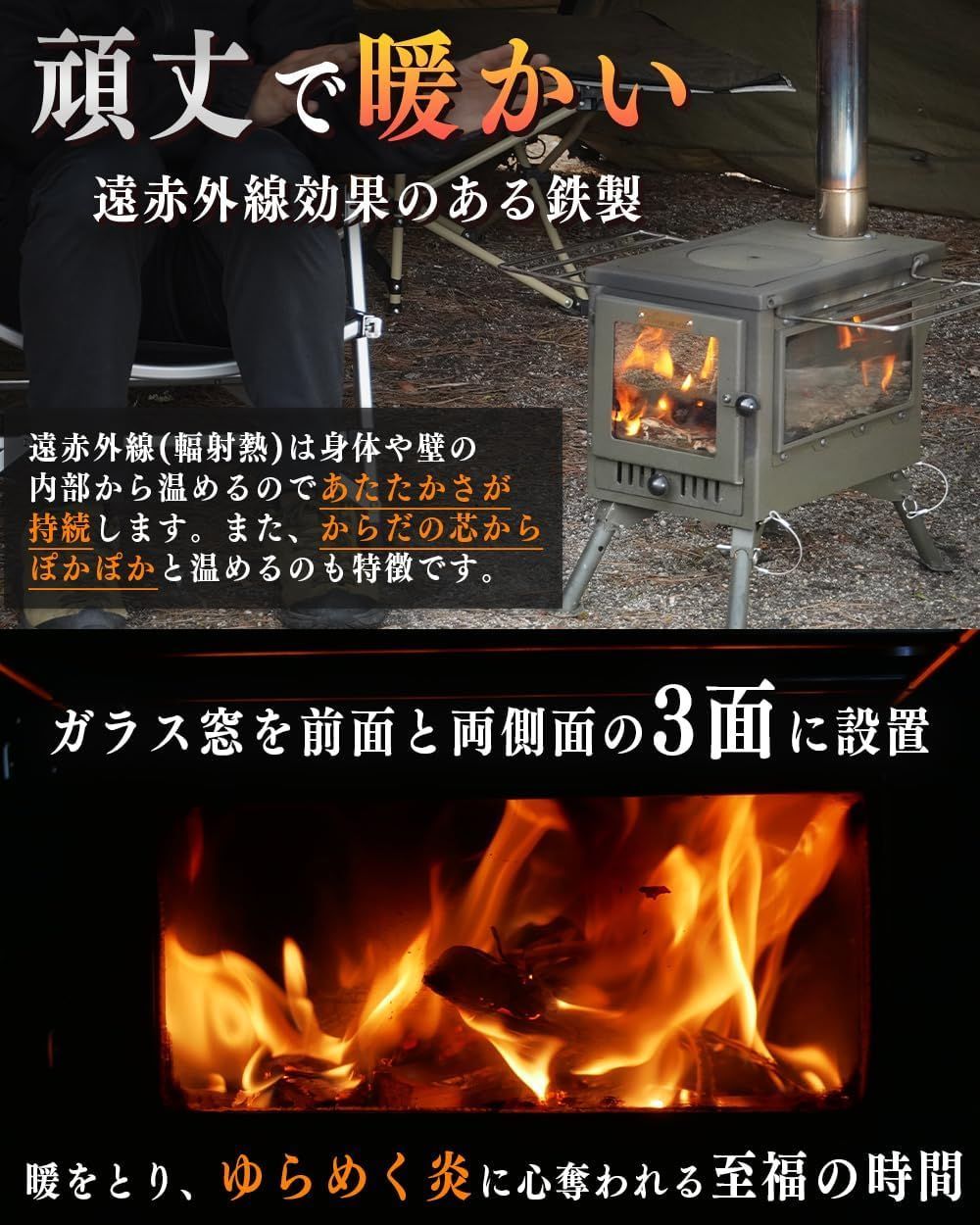 3面ガラス 調理