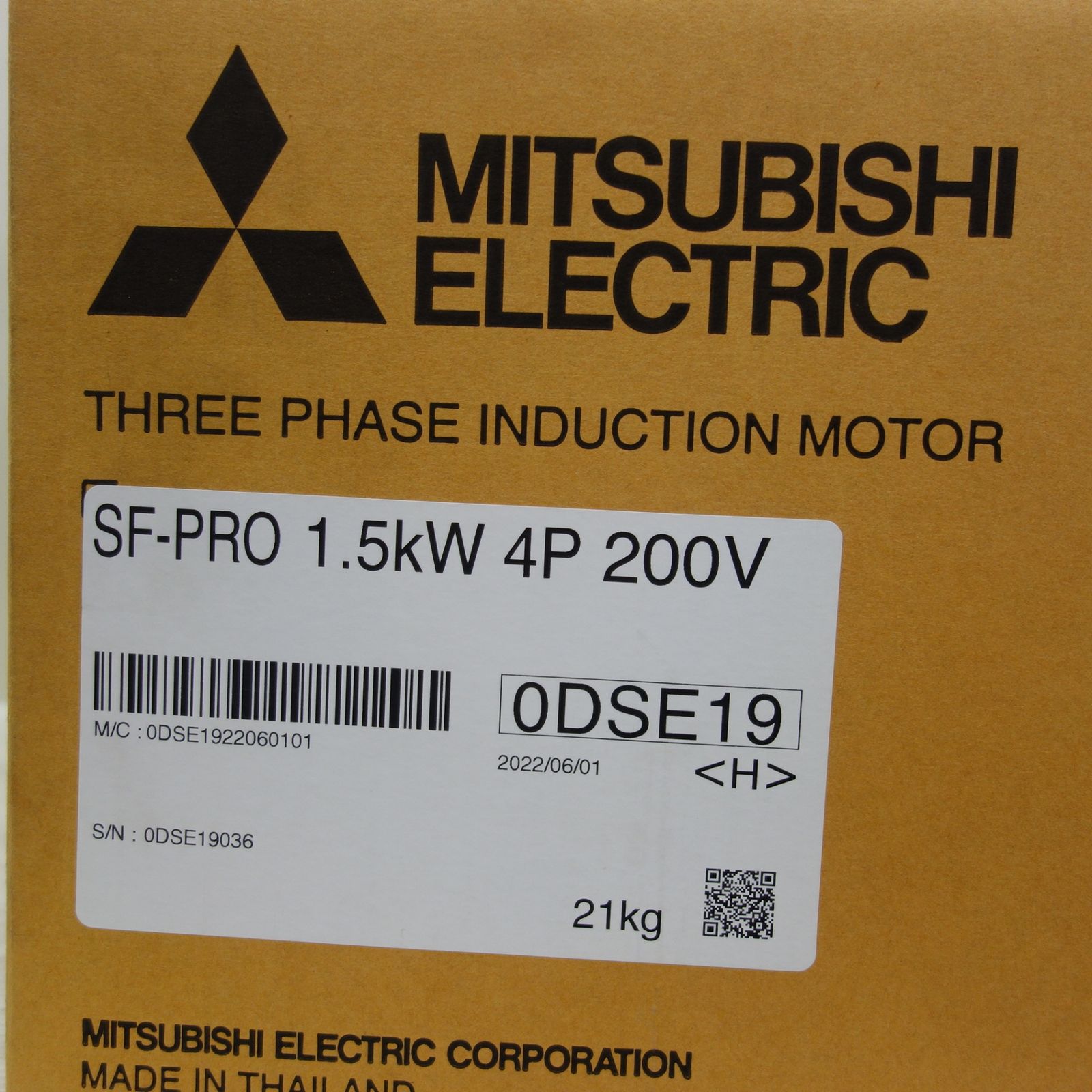 送料無料] 未使用☆三菱 三相 モーター SF-PRO 屋外形 トップランナー モーター 1.5kW 4P 200V 0DSE19☆ - メルカリ