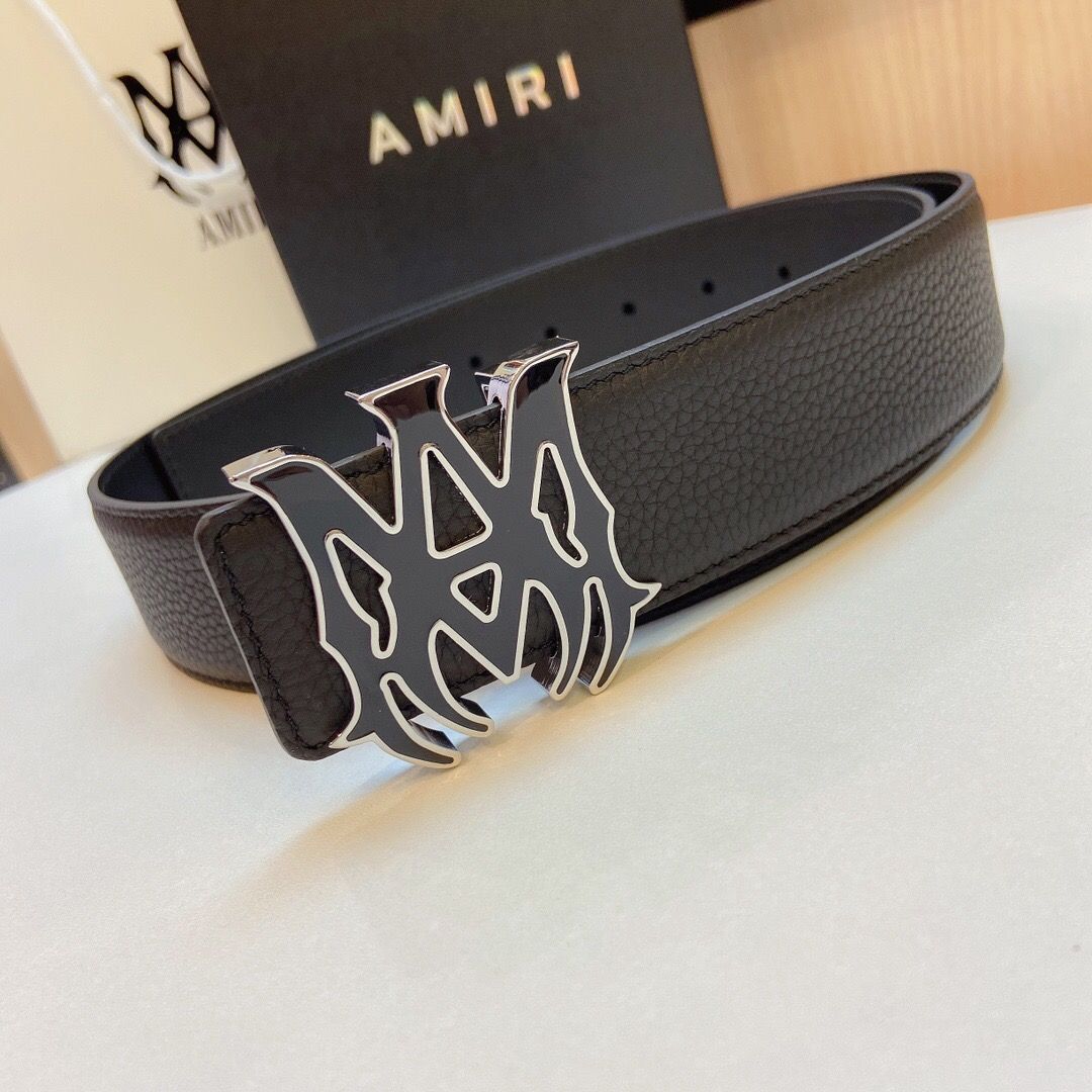 AMIRI アミリ ロゴ ナロー ベルト 110サイズ ブラック 売却 - 小物