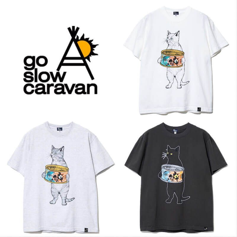 メルカリShops - 新品 ゴースローキャラバン 半袖 Tシャツ サバ缶 ネコ ユニセックス ブラック