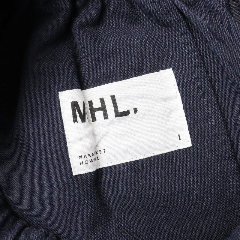 エムエイチエル マーガレットハウエル MHL. COTTON WOOL CANVAS スカート I/ネイビー ボトムス フレア イージー◇【2400013943758】