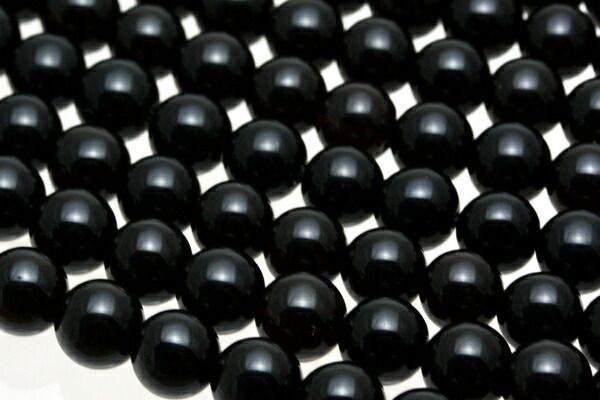 天然黒水晶 (モリオン) 10mm チベット産 AAA ビーズ 一連 天然石 パワーストーン
