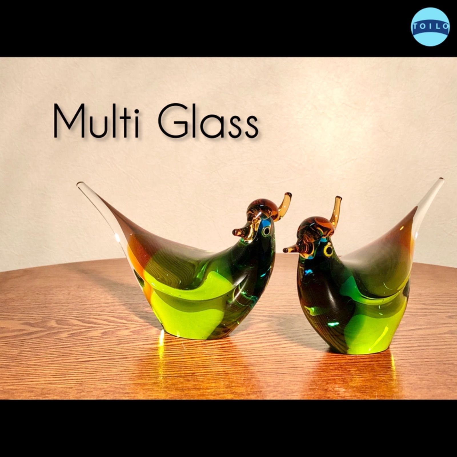 超特価激安 マルティグラス（Multi ガラス工芸品- Multi Glass）鳥の ...